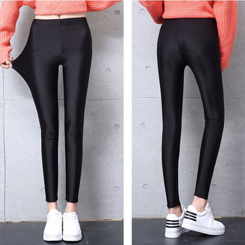 Frauen dicke samt Gamaschen Dame Fitness herbst Winter warme schwarz Leggings straße äußehe tragen XL thermische beiläufige feste hosen