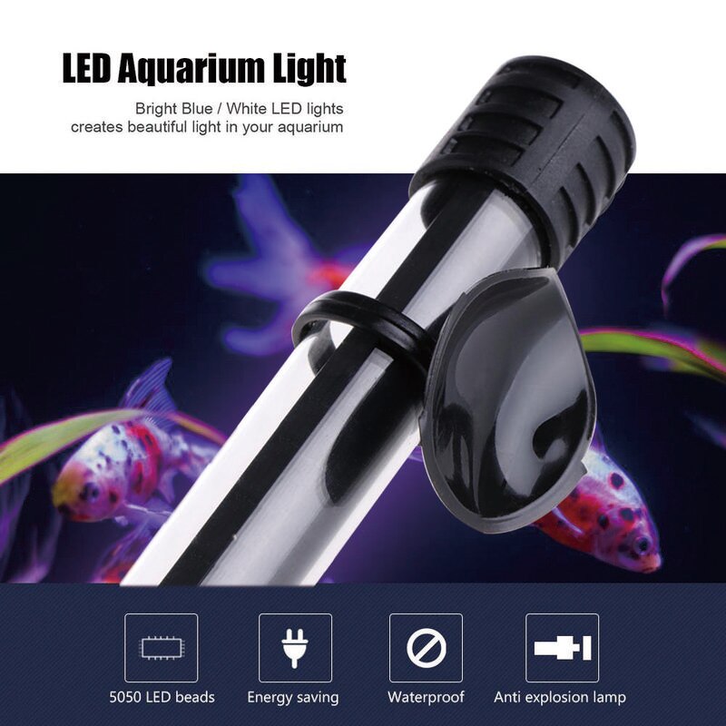 Luz LED redonda T4LED para acuario, lámpara de paisajismo, cuentas de iluminación, luz fluorescente de buceo, enchufe europeo, 5730