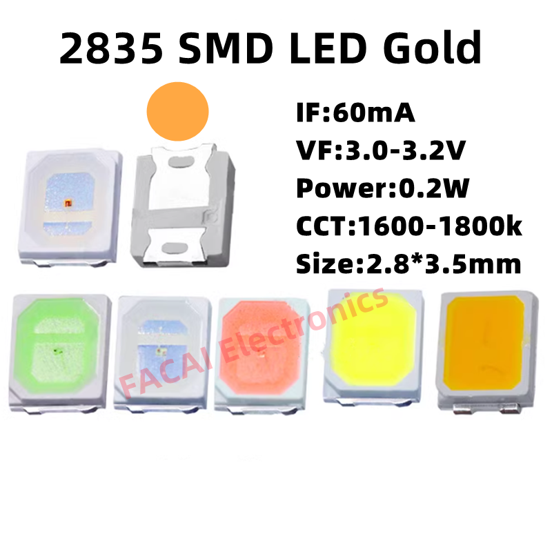 2835 SMD LED Red Yellow Green White Blue Orange Pink Ice Light Emitting Diode 100pcs/Lot: MULTI