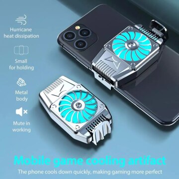 PUGB Mobile Phone Radiator Phone Cooling Fan Case Cold Wind Handle Fan For Phone Cooler Phone Cooling Fan Case