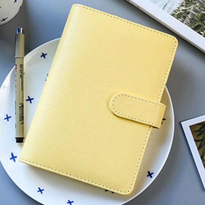 PU Leather A5 A6 Notebook Diary Schedule Book Planner Diary Loose-leaf Binder Cute School Supplies: YW / A6