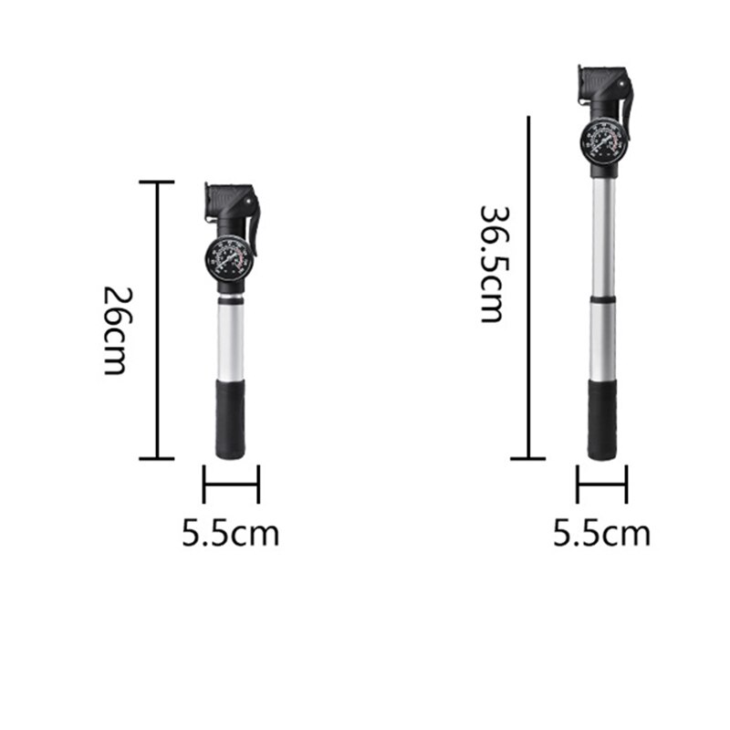 Fahrrad Pumpe mit Manometer Schrader Presta Tragbare Mini-Bike Reifen Pumpe Kit für Mountainbike Schwimmen Ring Basketball