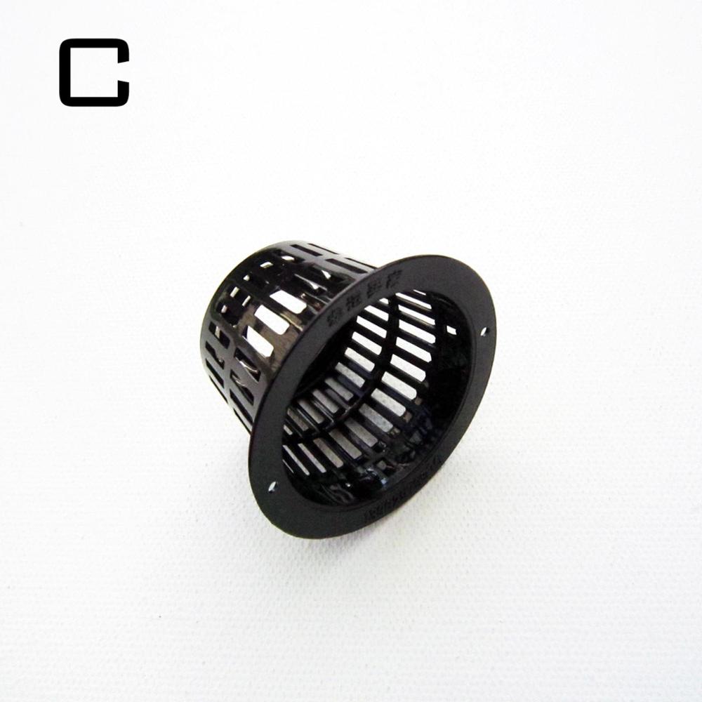 Maceta de malla negra de 10 uds, cesta de vaso con malla hidropónica aeropónica, planta de sistema de cultivo de semillas de clonación de vegetales verdes orgánicos, germinación: 10pcs black C