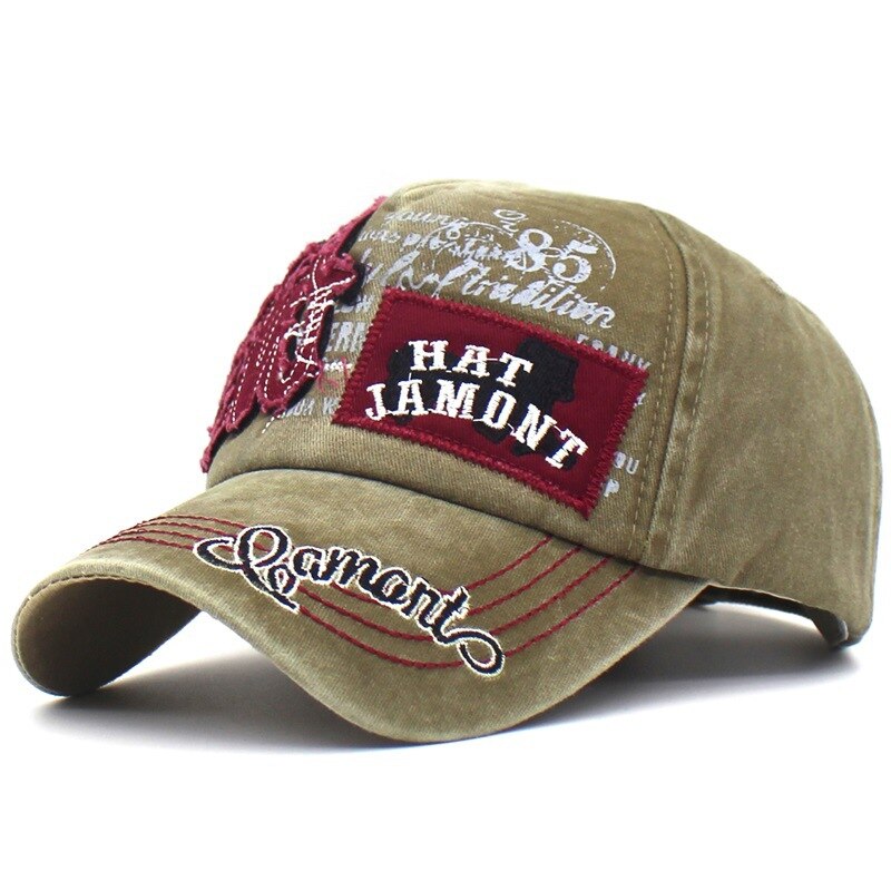 Vrouwen letter snapback hoeden baseball petten hiphop hoeden goedkope hoeden voor mannen gorras hoeden met gebogen rand schade pet vader hoeden: Khaki