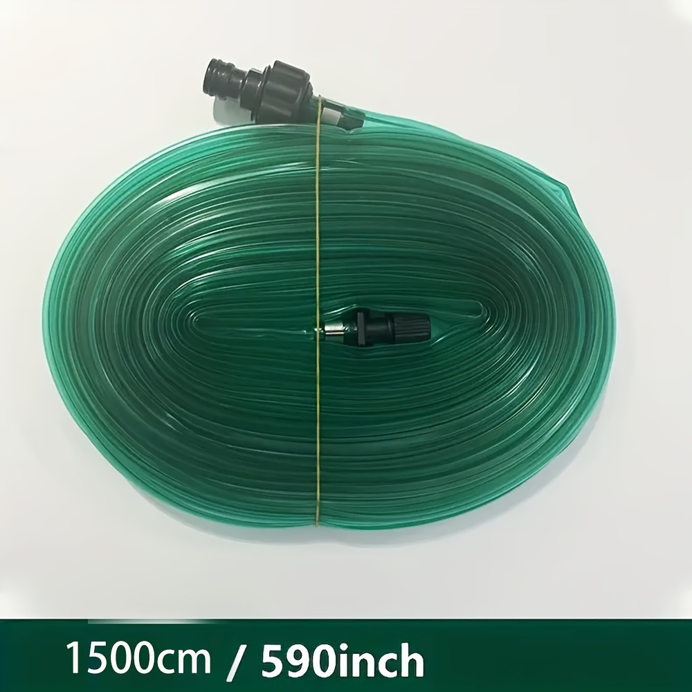 Manguera de rociador y remojo, manguera de jardín para remojo en el suelo, puede ahorrar 70% de manguera de goteo, muy adecuada para macizos de flores de jardín, verde