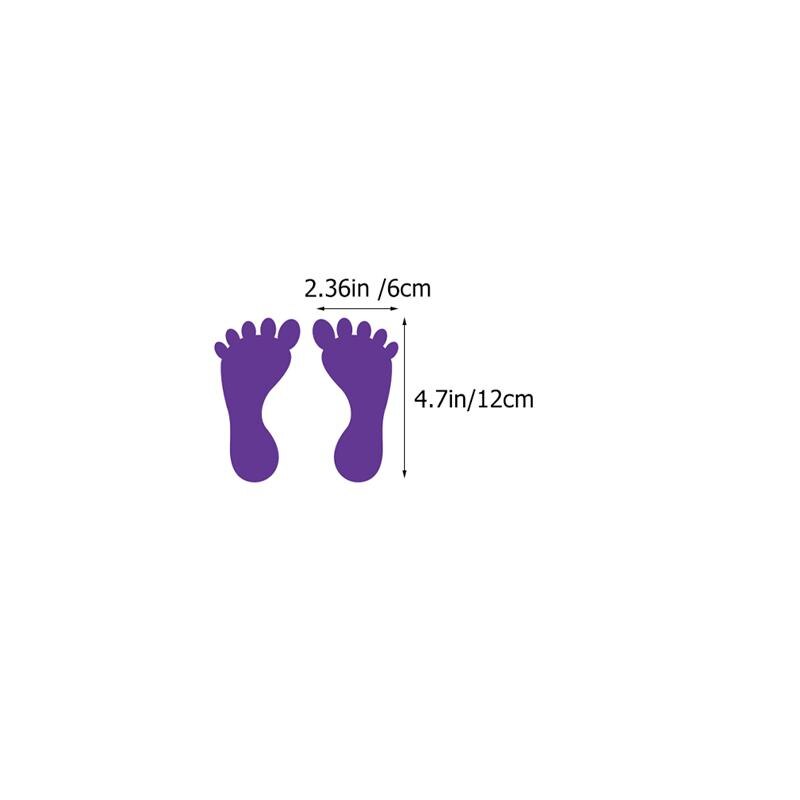 Pegatinas de PVC para huellas de niños, calcomanías de suelo para guardería, calcomanías de suelo para pies, colores mezclados, 10 pares