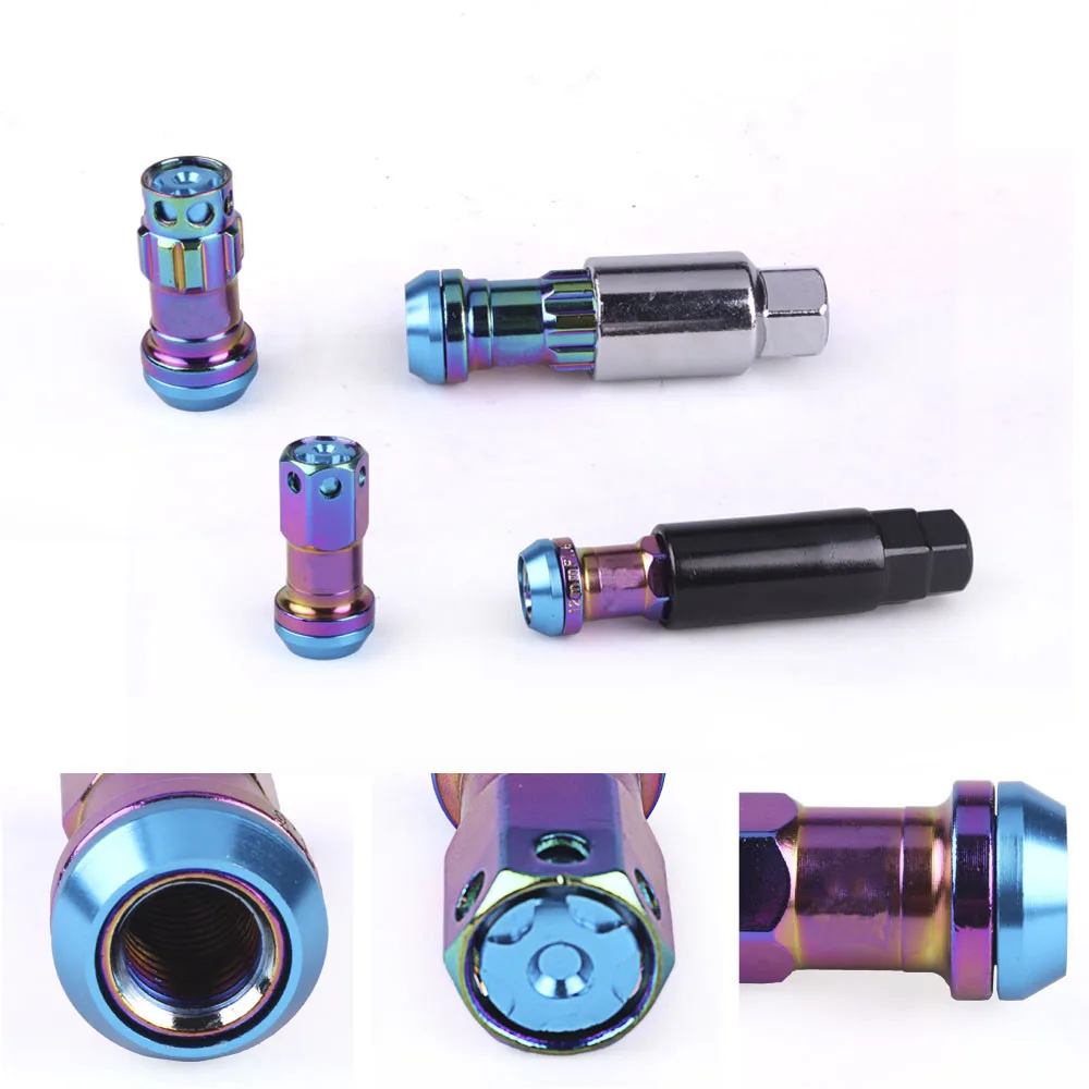 Coole R40 44-mm-Radmuttern M12x1,5/1,25 Rennradmuttern 20 Stück verriegelnde Rennradmuttern + 2 Sätze Sicherheitsschlüssel