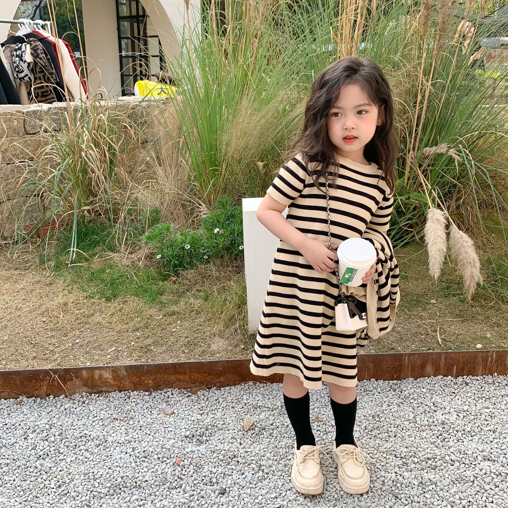 Cardigans et robe tricotés pour filles, ensemble de 2 pièces pour enfants, printemps, 1185E, 2022