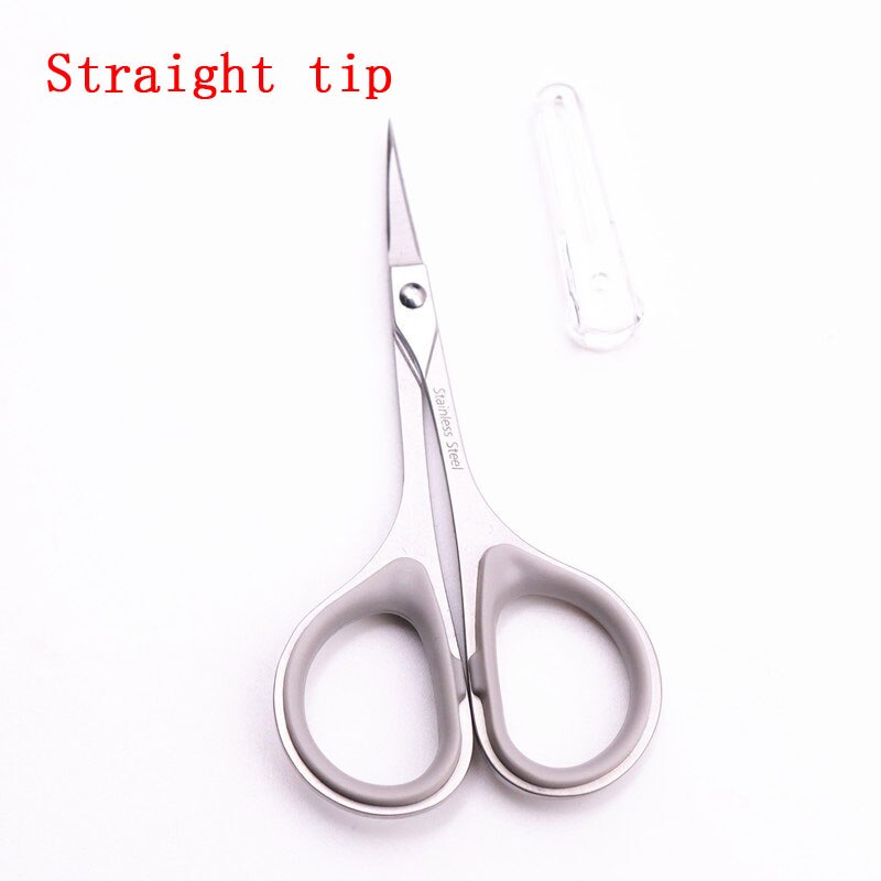 Forbici per sopracciglia Trucco rifinitore per ciglia Naso Rimozione peli del viso Forbici multifunzionali Strumenti per cuticole per unghie in acciaio inossidabile: Blu