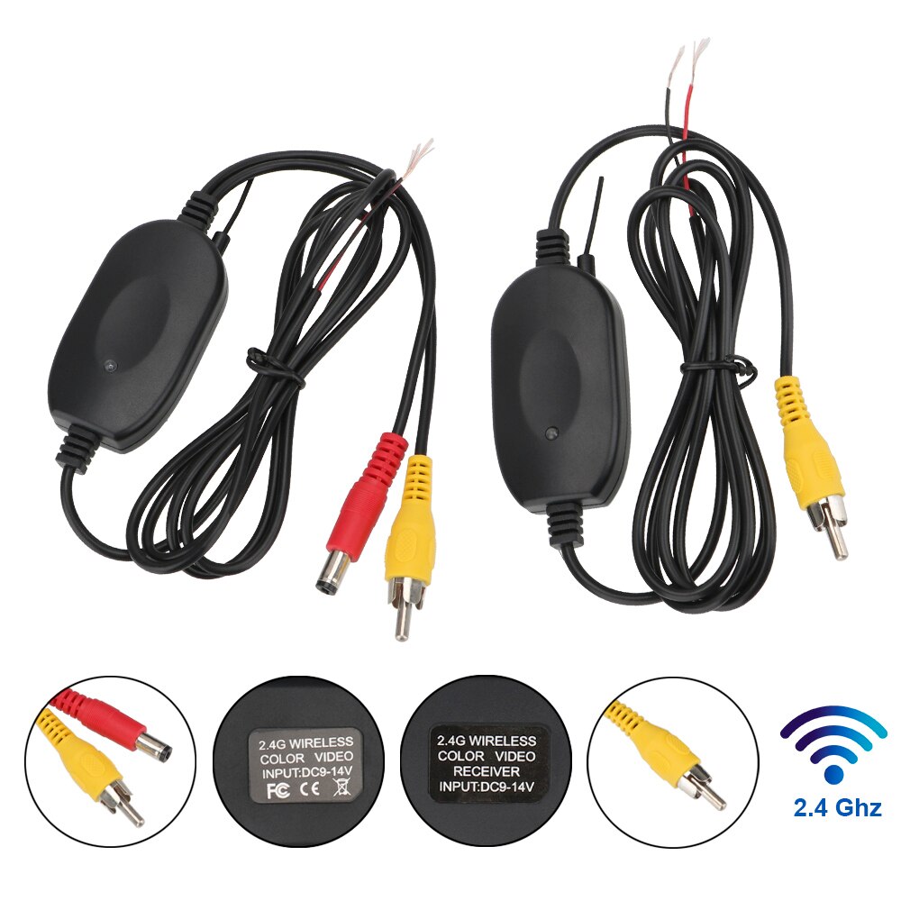 2.4G Wireless for Car Rear View Camera and DVD Monitor Video Transmitter Receiver Kit Screen Reverse Backup Rearview Cam