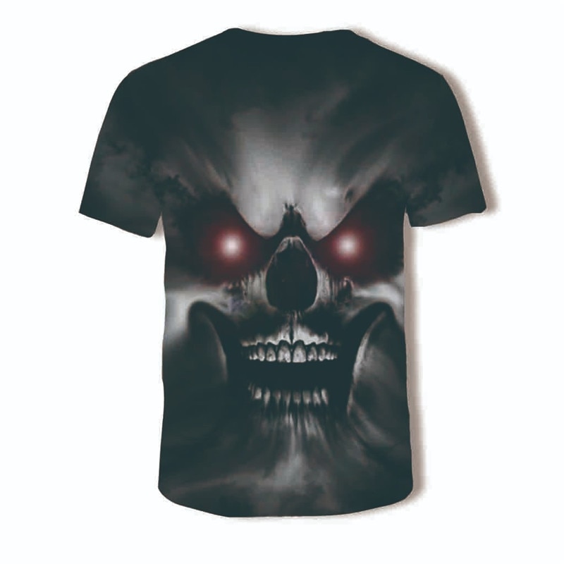 Skull T-shirt Men Summer Full 3D Printed T Shirt Plus Size S-3XL Cool Printing Top Blouse mens clothing camiseta masculina