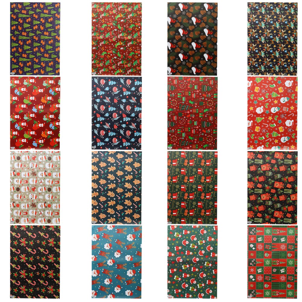 16 Rolls of Christmas Wrapping Paper Christmas Wrapping Roll (Mixed Style)