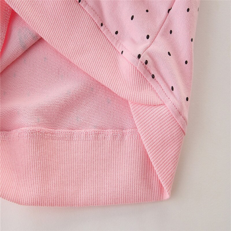 Springmeters herfst winter meisjes stippen sweatshirts schattige kinder katoenen kostuum lange mouwen trui tops meisjes