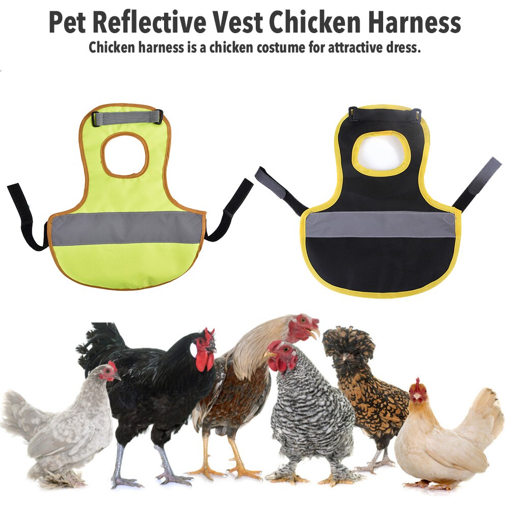 Pet Reflective Vest Chicken Harness Clothes Poultry Hen Adjustable Saddle Apron Feather Protection Holder For Chicken And Duck