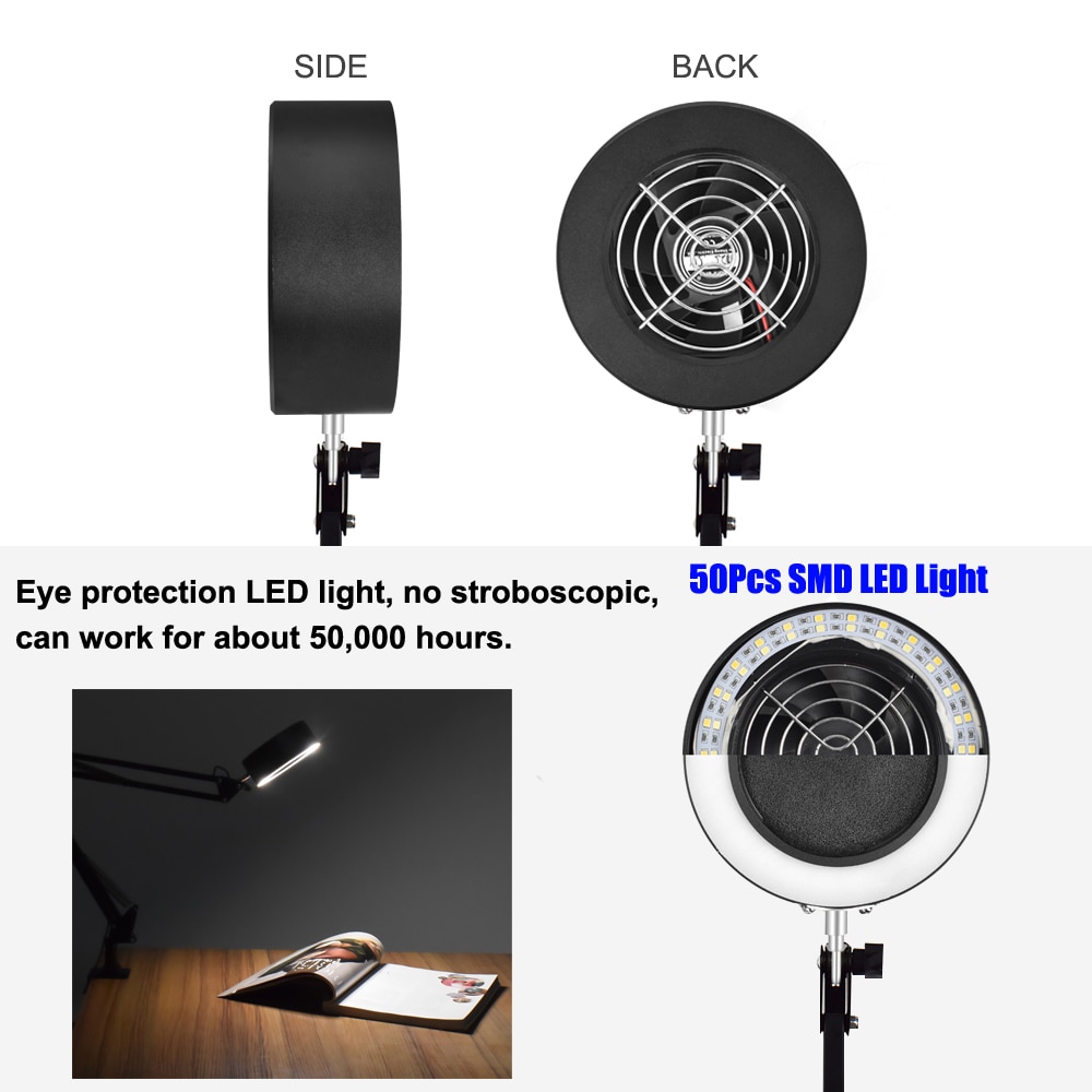 Newacalox lödkolv rökabsorbent usb rökavskiljare med 3 st kolfilter svamp 3 färger led ljus för svetsarbete