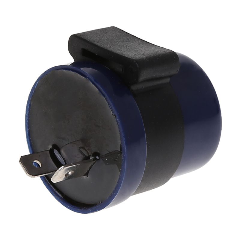 Clignotant LED bleu intégré pour moto, entrée DC 6V 12V, 2 broches, moteur, indicateur de relais