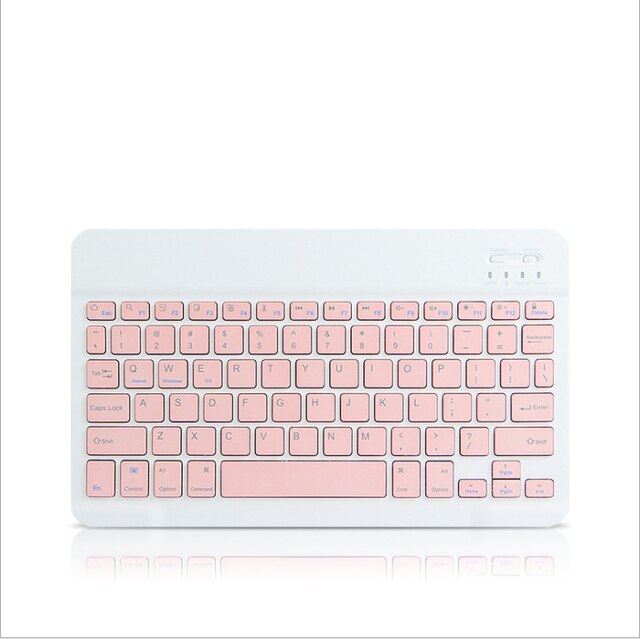 For iPad Teclado Bluetooth Keyboard Mute Wireless Mouse For Xiaomi Samsung Huawei Tablet Phone Android IOS Windows: Pink  Keyboard