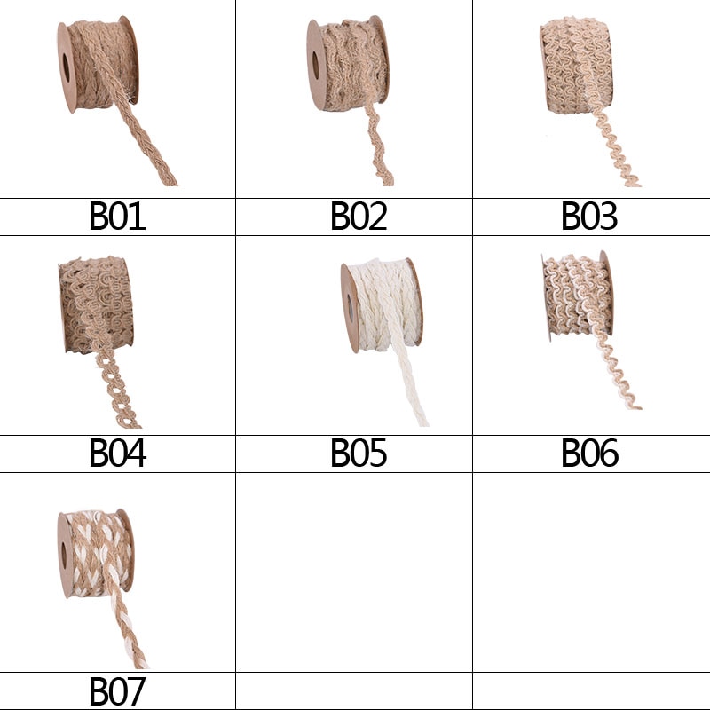 Cuerda de yute trenzada de arpillera Natural, 5 metros, cuerda de cáñamo tejida a mano, cuerdas para embalaje de , boda, evento, , decoración del hogar