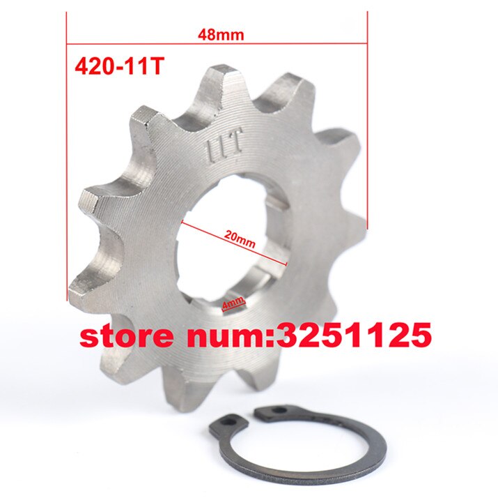 Atv 420 18 tand 20mm front motor kæde tandhjul gear til 50cc - 160cc kinesiske 4 hjulede quad pit dirt monkey cykel motorcykel