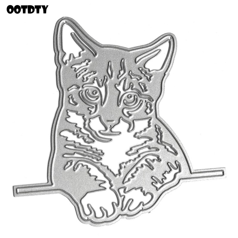 Lying Cat Metal Cutting Dies Stencil Scrapbooking DIY Album Stamp Paper Card Embossing Decor Craft Dies for