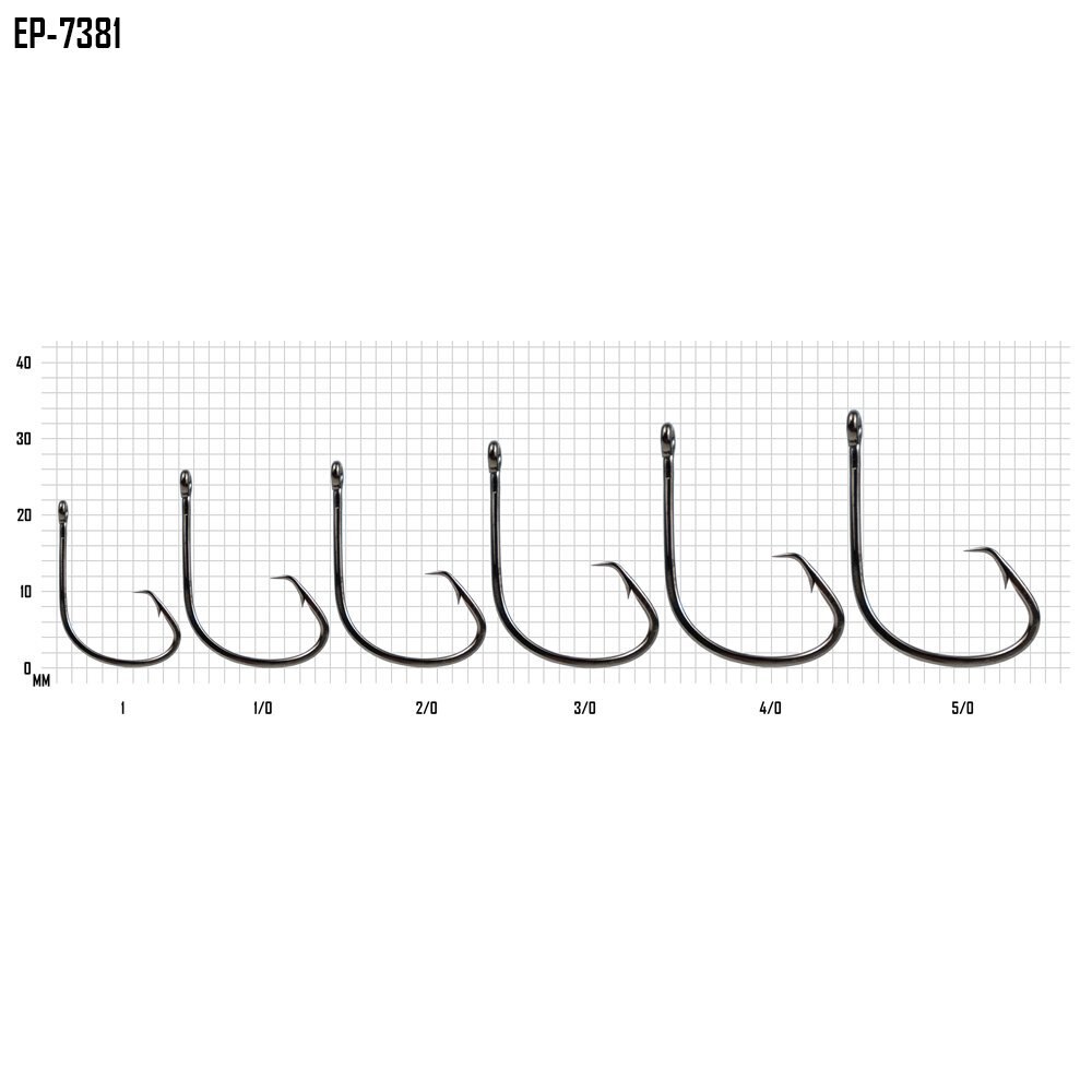Eupheng 50 piezas deportes círculo pulpo pico agua salada alto carbono pesca anzuelos bajo anzuelos