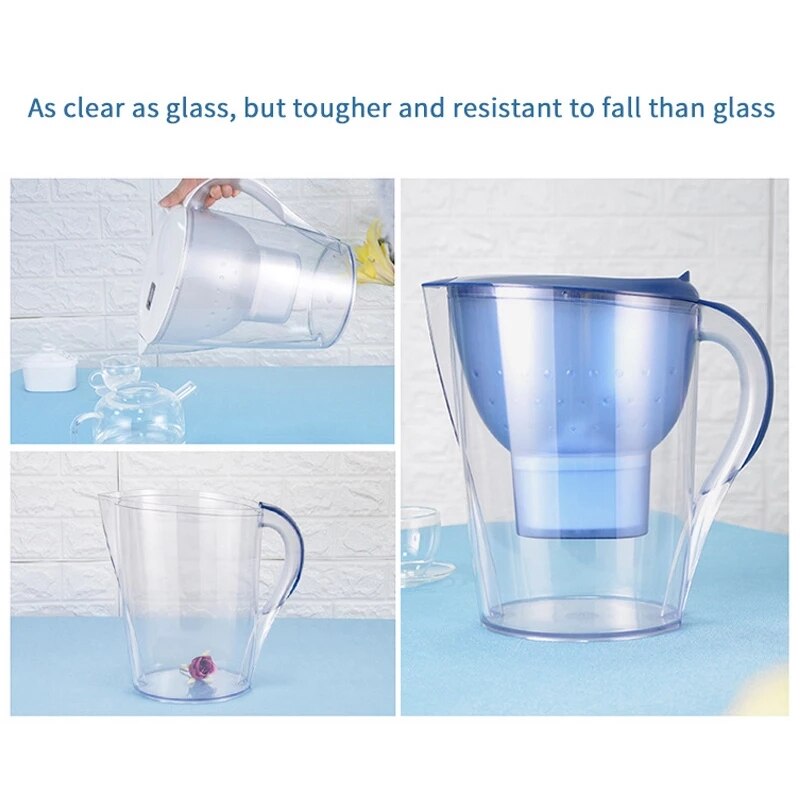 Carbon Alkaline Water Filters Water Pitcher Ionizer Kitchen Purify Kettle Filter 3.5L Pitcher Household Activated