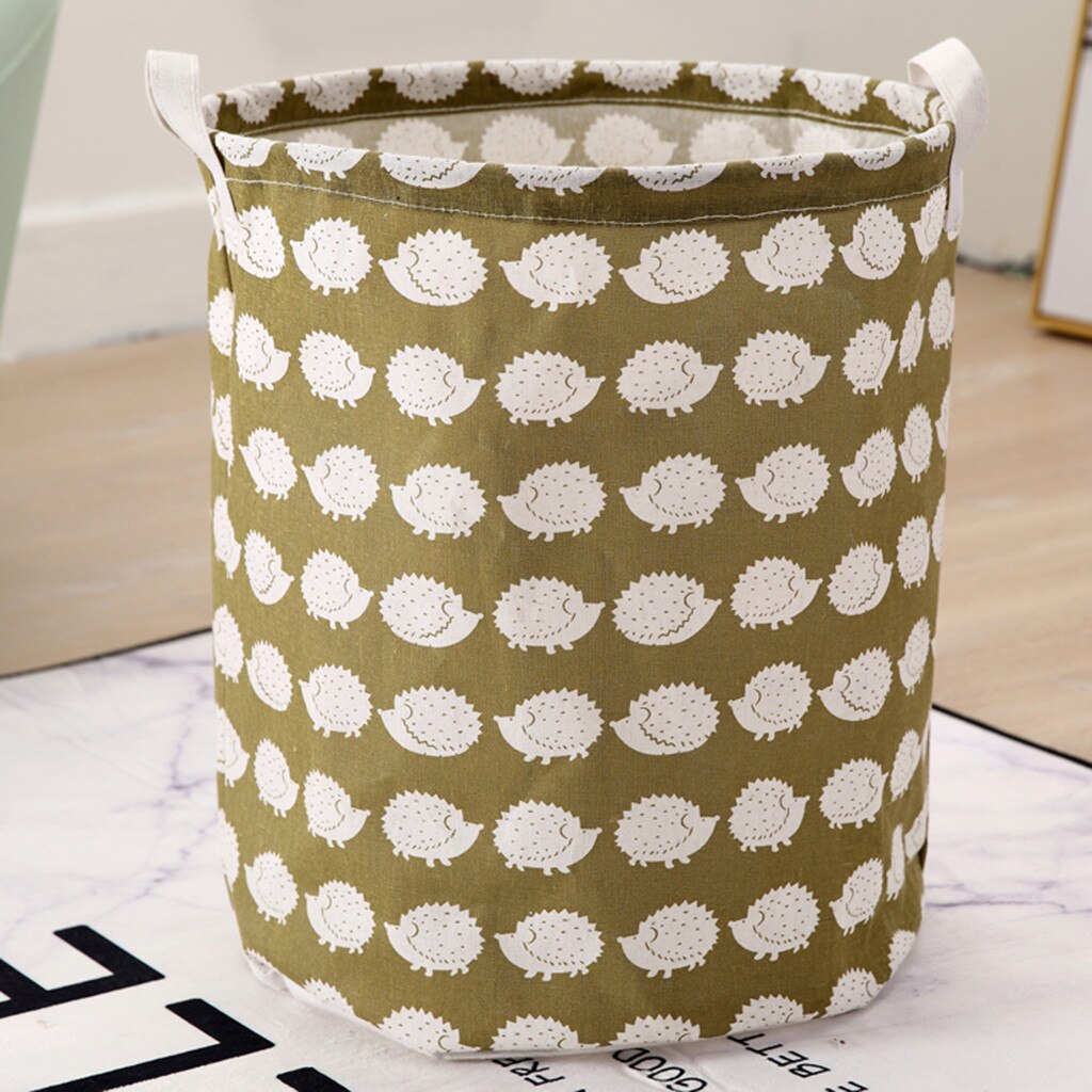 Printed Household Foldable Toy Clothing Storage Bag Laundry Basket Home Sundries Storage Barrel Laundry Baskets Boxs