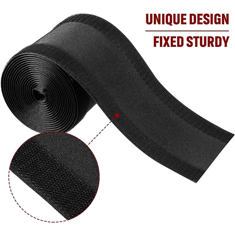 Cable Grip Floor Cable Cover Cords Cable Protector Cable Management Only For Commercial Office Carpet (Black,10 Feet)