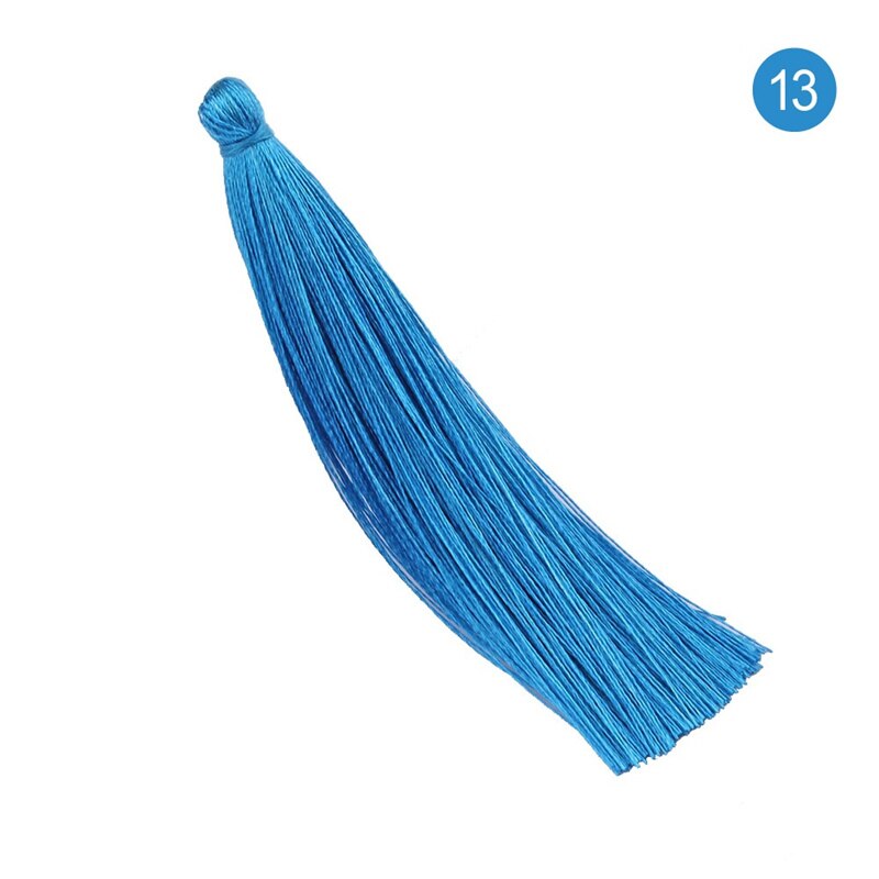 30 stuks/pak lange veelkleurige polyzijde kwastborstel voor oorbelhangers satijnen kwasten doe-het-zelf sieraden maken: Kleur 13