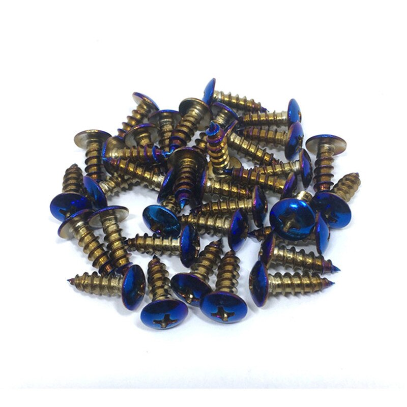 18 PCS unviersal parts dirt pit bike kit motocross screw motorbike Nuts Bolts moto tip screw fixed accessories motorcycle screw: Yellow