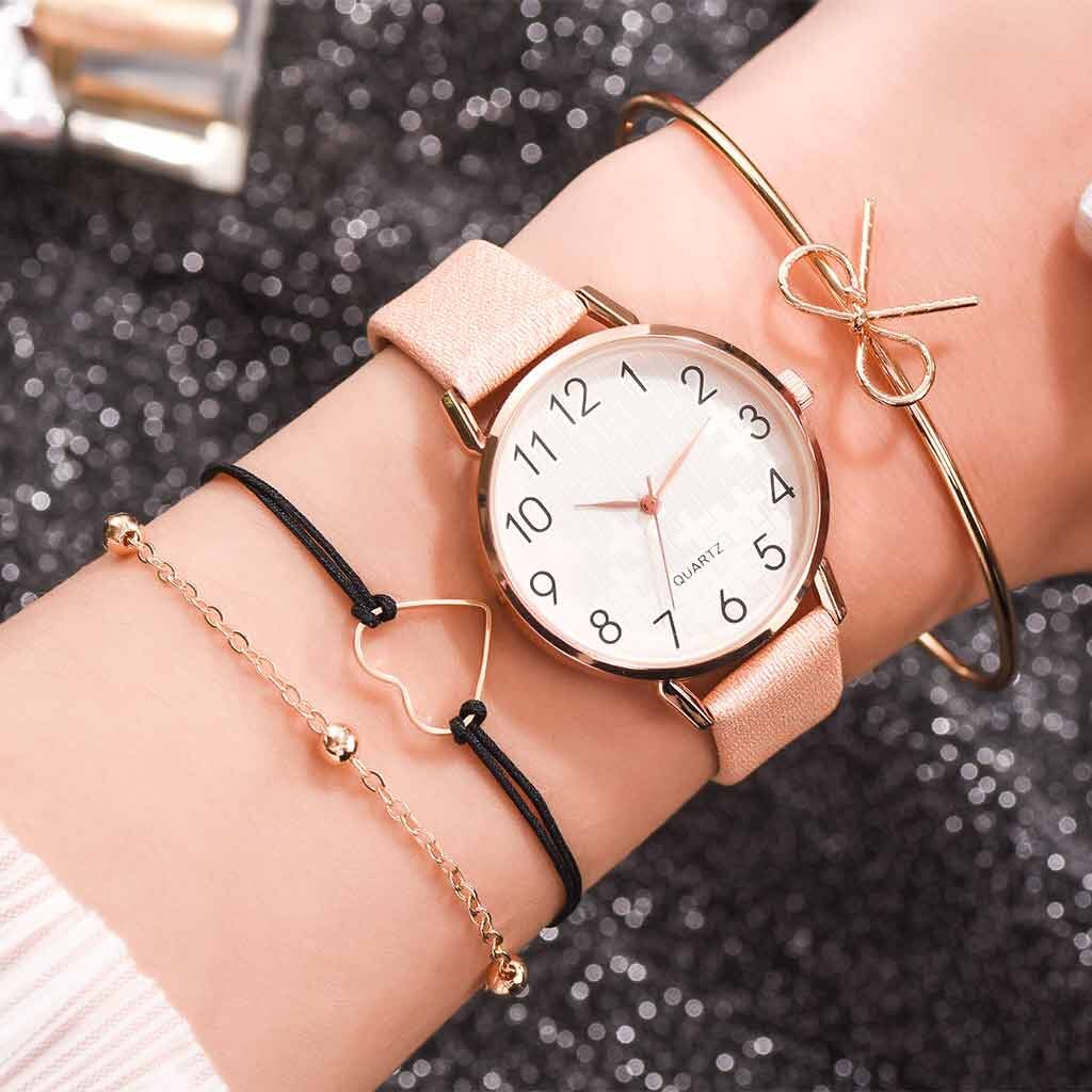 Luxury Style Women Watches Bracelet set Starry Sky Ladies Bracelet Watch Casual Leather Quartz watch Wristwatch Clock Relogio XQ: A