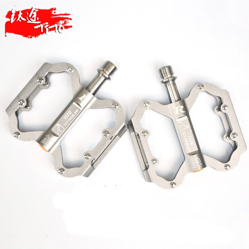 Way TiTo – pédales ultra-légères en alliage de titane, pour vtt, 3 Palin, 224 g/paire: Silver