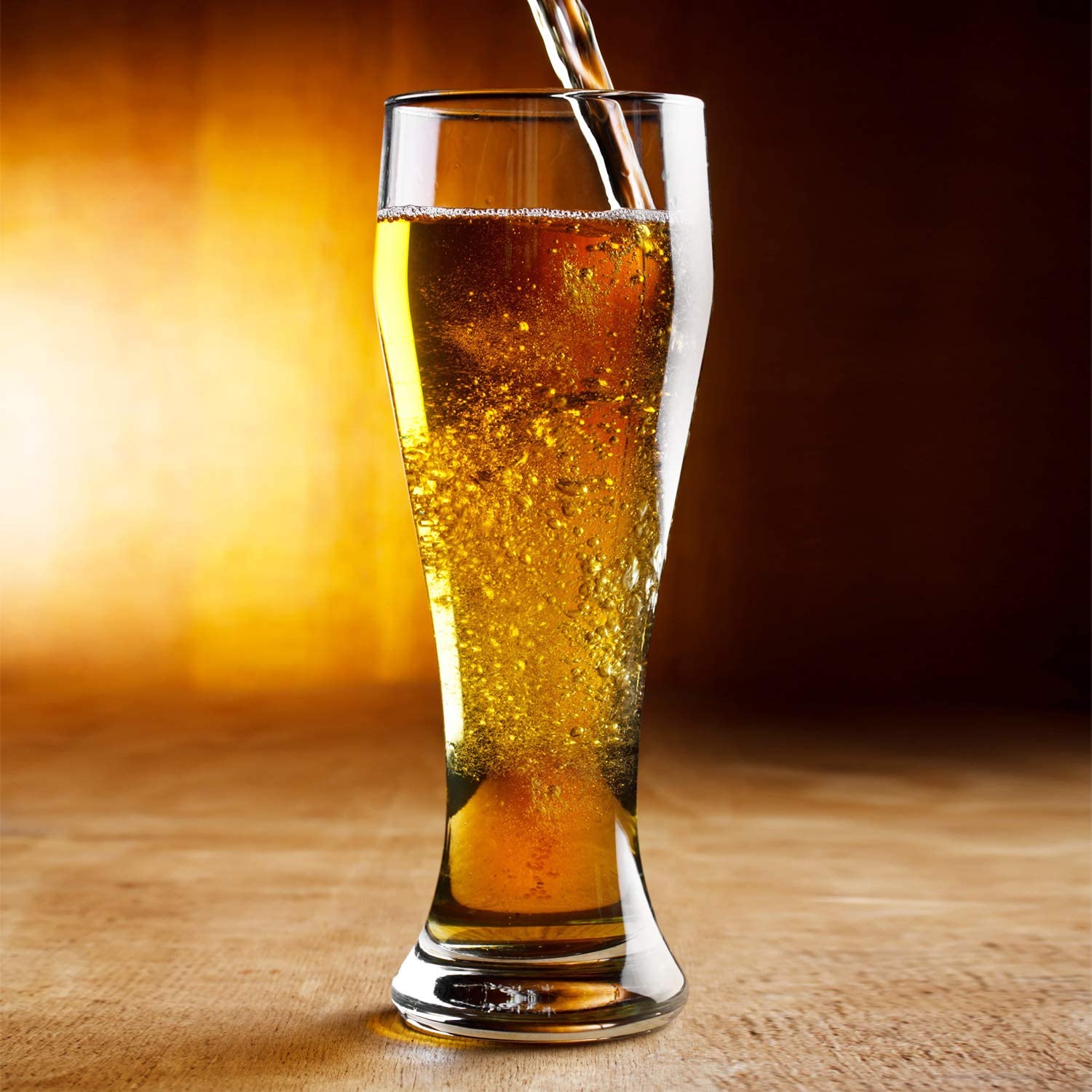 Craft Beer Glasses for Beer Drinking Bliss 15oz Beer Glassware Cup. Classic Beer Glasses for Men Beer Drinking Set of 4