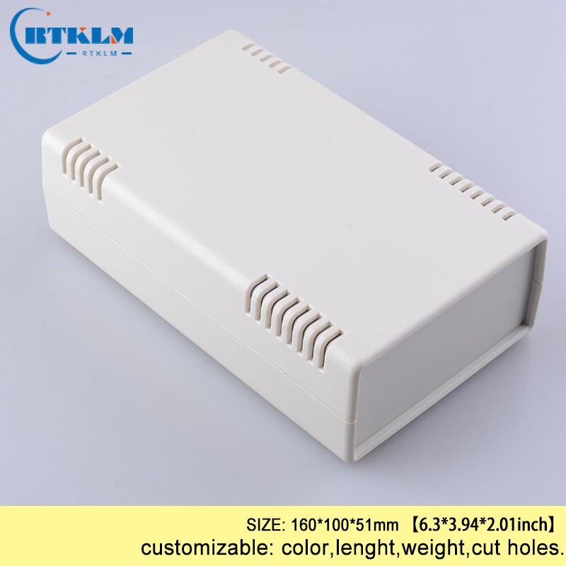 Caja de instrumentos de plástico para proyectos de plástico, caja de plástico abs para proyectos de bricolaje, caja de conexiones para electrónica, 160x100x51mm, 1 unidad: BDH20007-A1