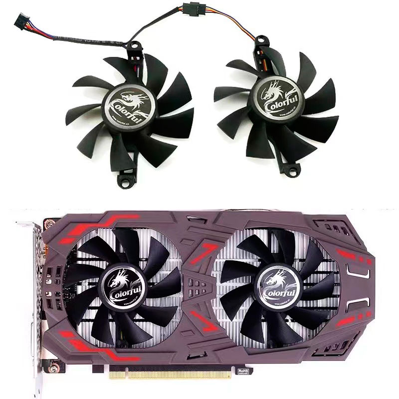 Wentylator chłodzący 75MM P106-100 do kolorowej karty graficznej GTX 960 950 1060 1050Ti GTX960 GTX950 GTX1060 iGame GAMING Video