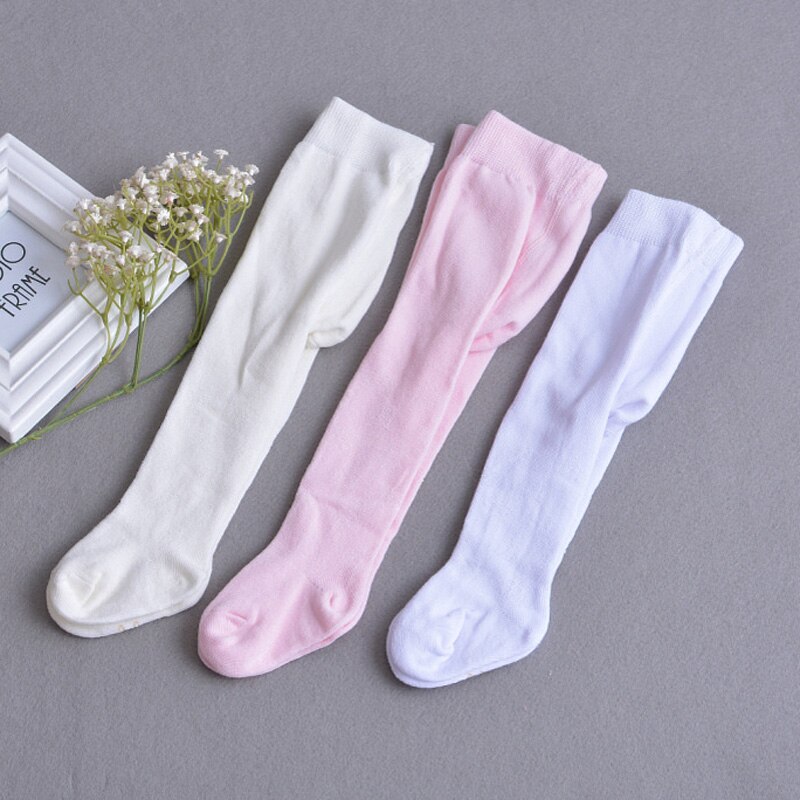 bebé niñas medias recién nacido princesa tejido de Jacquard de algodón medias de niño infantil sólido Rosa Blanco Beige cálido