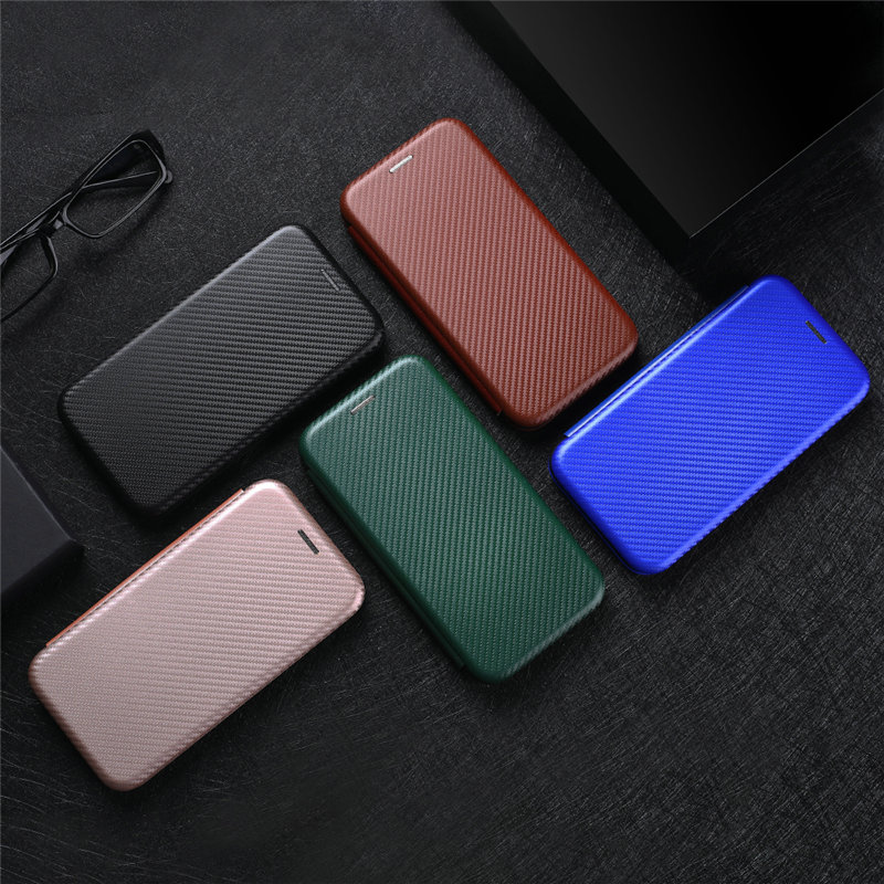 Zenfone 8 ZS590KS Case Flip Lederen Boek Carbon Fiber Cover Tpu Bumper Voor Asus Zenfone8 ZS590 Wallet Case Funda Zenfone 8Z 8 Z