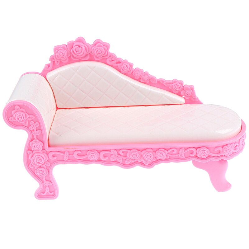 1/12 Bilancia Modo Miniatura casa delle bambole Mobili Chaise Lounge Divano Rosa