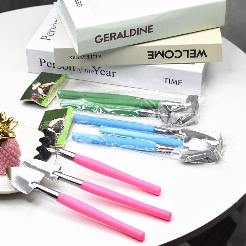 Garden Combination Tools Stainless Steel Gardening Tool Portable Balcony Home-grown Mini Digging Suits Shovel Rake 3PCS /Set