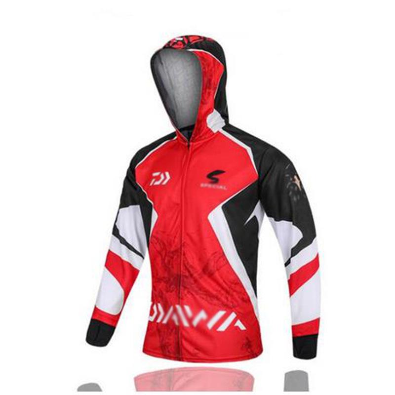 Ropa de Pesca con capucha para hombre, chaqueta impermeable de secado rápido, camisa de Pesca para senderismo, ciclismo, Pesca,: XXXL