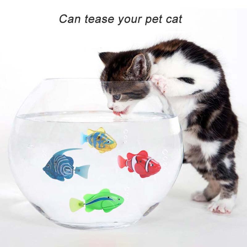 1pc Electronic Pet Fish Bionic Swimming Fish Diving Robot Baby Bathtub Bath Electronic Sensing Fish Deep Sea Fish Tank Toys