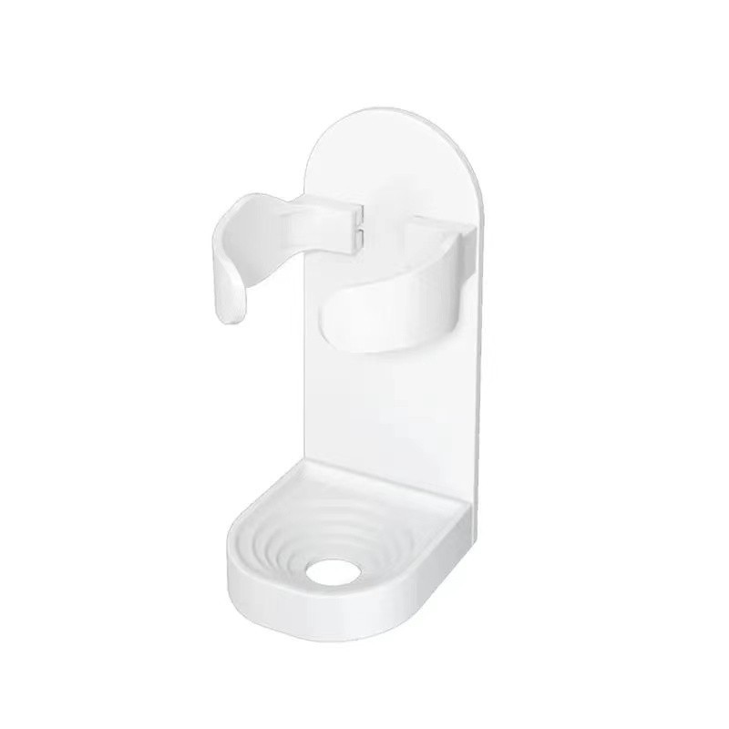 Étagère à rasoir électrique murale, sans Perforation, rangement multifonctionnel, accessoires de salle de bain: White