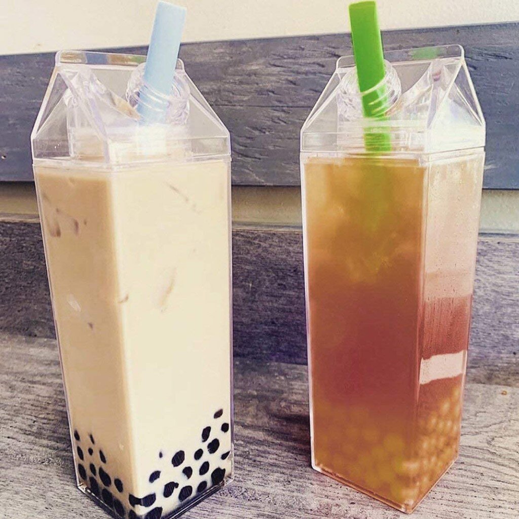 1Pcs Water Flessen Melk Doos Fun Transparante Drink Kartonnen Ketel Perfecte Cadeau Drank Kartonnen Waterkoker Voor Sap Koffie thee