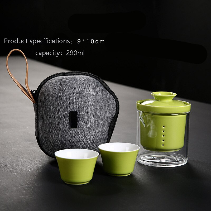 Travel Tea set Cup Drinkware Tea Cup Beautiful and easy teapot kettle Travel Bag: 03