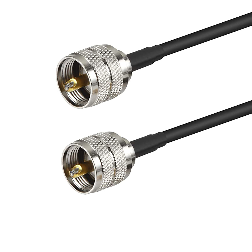 RG58 50-3 Coaxial Cable PL259 UHF male to UHF male SO239 Female connector RF Adapter Coax Ham Radio Cable 50ohm: army green / 1P