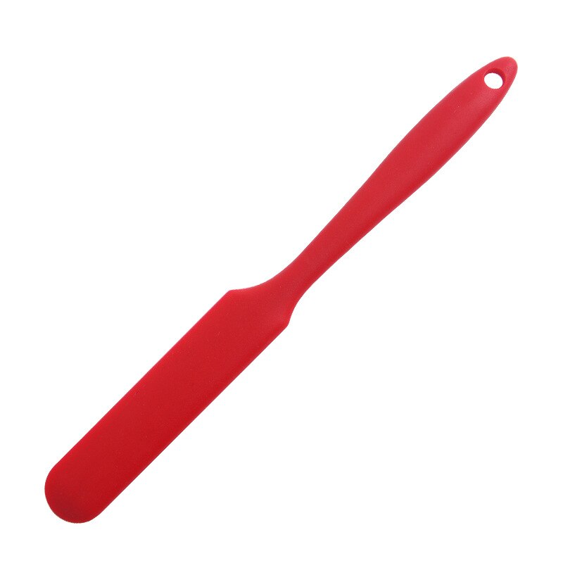 Colorful Good Silicone Scraper Long Scraper Butter Knife Scraper Cake Making Accessories Baking Scraper Tool Cake Scraper Tool: Red