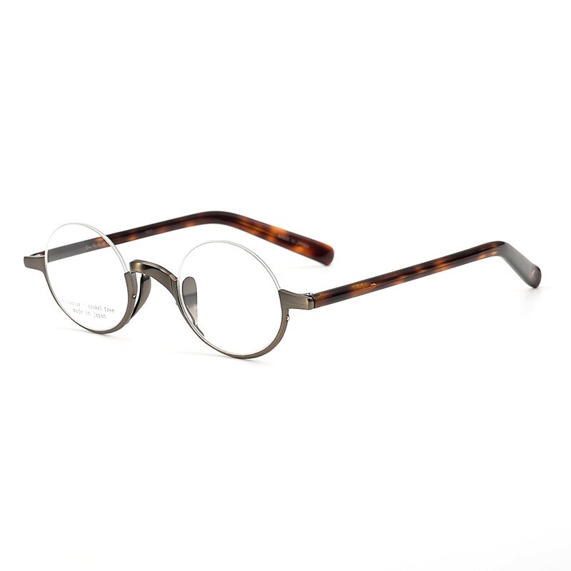 Japanese Brand Lennon Titanium Round Glasses Men Women Handmade Ultra-Light Small Frame Retro Eyeglasses Myopia Oculos Semi-Rim