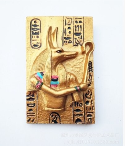 Egyptisk myte dronning anubis køleskab magnet magnet souvenir 3d harpiks magneter til køleskabe til boligindretning tilbehør ideer: 8