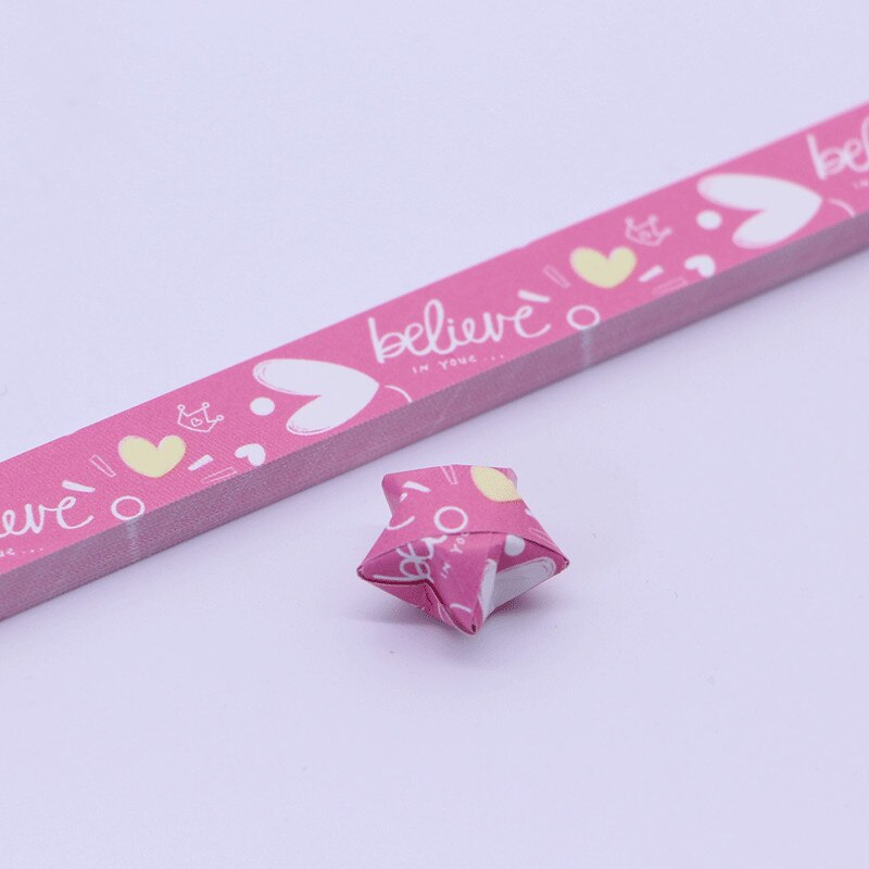 400pcs Origami Paper Print Lucky Star Paper Set Origins Wishing Paper Kindergarten DIY Decoration Origami Material