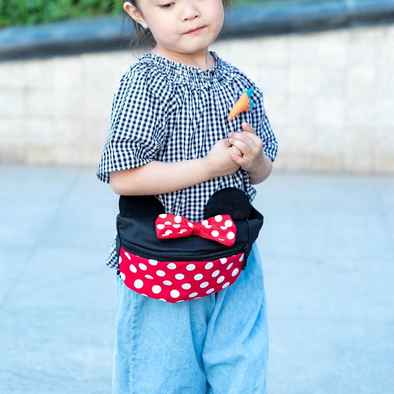 Bonitos paquetes de cintura de dibujos animados para niños, Mini precioso monedero de Mickey, paquete de almacenamiento para bebés, bolso de mano para niños y niñas, bolsa de mensajero, cartera
